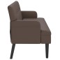 Panca con Schienale Marrone 112x65,5x75 cm in Similpelle Panca con Schienale Marrone 112x65,5x75 cm in Similpelle