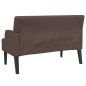 Panca con Schienale Marrone 112x65,5x75 cm in Similpelle Panca con Schienale Marrone 112x65,5x75 cm in Similpelle