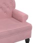 Panca con Schienale Rosa 119,5x64,5x75 cm in Velluto Panca con Schienale Rosa 119,5x64,5x75 cm in Velluto