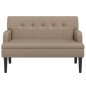Panca con Schienale Cappuccino 112x65,5x75 cm in Similpelle Panca con Schienale Cappuccino 112x65,5x75 cm in Similpelle