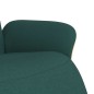 Poltrona Reclinabile con Poggiapiedi Verde Scuro in Tessuto Poltrona Reclinabile con Poggiapiedi Verde Scuro in Tessuto