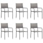 vidaXL Set Mobili da Pranzo Giardino 7 pz Polyrattan Antracite Grigio