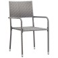 vidaXL Set Mobili da Pranzo Giardino 7 pz Polyrattan Antracite Grigio