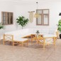 vidaXL Set Divani da Giardino 12pz Cuscini Crema Legno Massello Teak vidaXL Set Divani da Giardino 12pz Cuscini Crema Legno Massello Teak