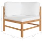 vidaXL Set Divani da Giardino 12pz Cuscini Crema Legno Massello Teak vidaXL Set Divani da Giardino 12pz Cuscini Crema Legno Massello Teak