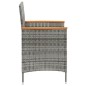 vidaXL Set da Pranzo Esterni 11pz con Cuscini Polyrattan Nero e Grigio vidaXL Set da Pranzo Esterni 11pz con Cuscini Polyrattan Nero e Grigio