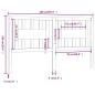 Testiera per Letto Bianca 166x4x100cm in Legno Massello di Pino Testiera per Letto Bianca 166x4x100cm in Legno Massello di Pino