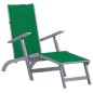 vidaXL Sdraio da Esterni con Poggiapiedi e Cuscino Massello d'Acacia vidaXL Sdraio da Esterni con Poggiapiedi e Cuscino Massello d'Acacia