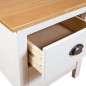 vidaXL Comodino Hill Bianco 46x35x49,5 cm Legno Massello di Pino