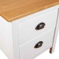 vidaXL Comodino Hill Bianco 46x35x49,5 cm Legno Massello di Pino