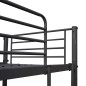 vidaXL Letto a Castello con Tavolino Nero in Metallo 90x200 cm vidaXL Letto a Castello con Tavolino Nero in Metallo 90x200 cm