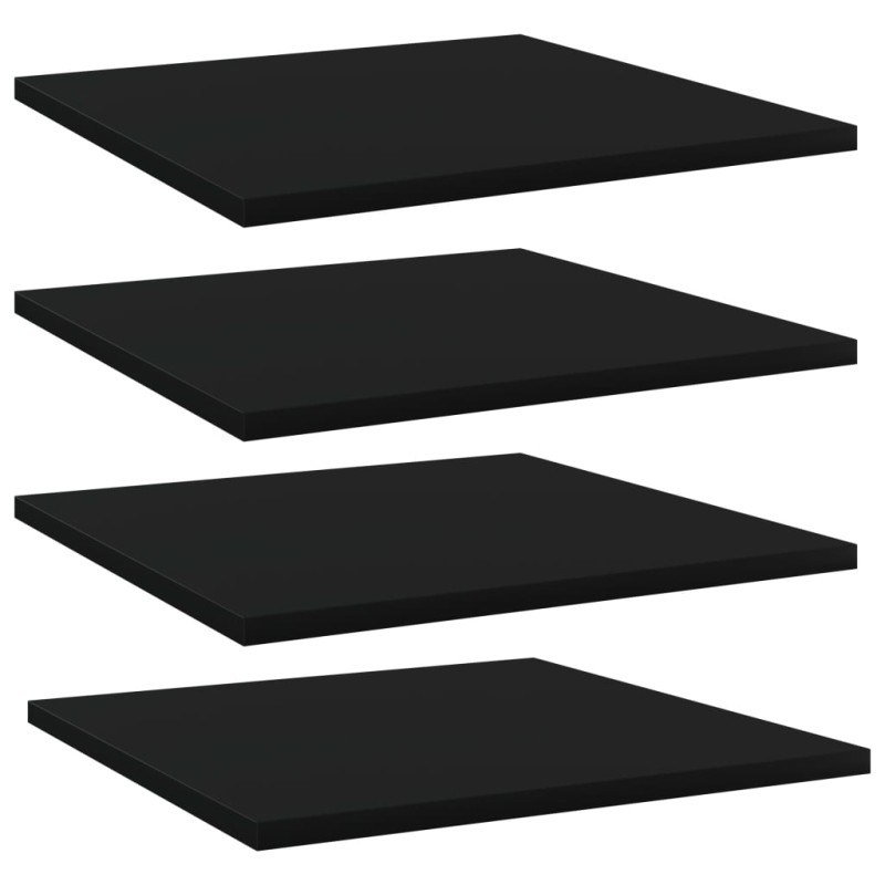 vidaXL Ripiani per Libreria 4pz Neri 40x40x1,5cm in Legno Multistrato vidaXL Ripiani per Libreria 4pz Neri 40x40x1,5cm in Legno Multistrato