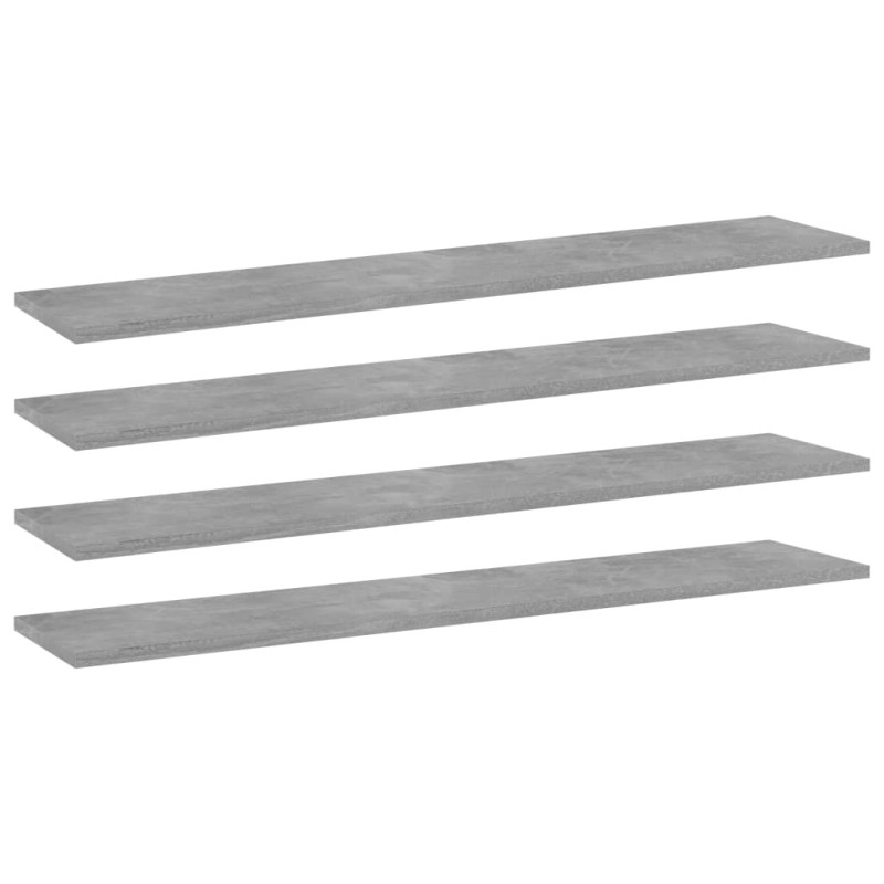 vidaXL Ripiani Libreria 4pz Grigio Cemento 100x20x1,5cm Multistrato vidaXL Ripiani Libreria 4pz Grigio Cemento 100x20x1,5cm Multistrato