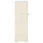 Armadietto in Plastica 79x43x125 cm Effetto Legno Crema Armadietto in Plastica 79x43x125 cm Effetto Legno Crema