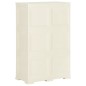 Armadietto in Plastica 79x43x125 cm Effetto Legno Crema Armadietto in Plastica 79x43x125 cm Effetto Legno Crema