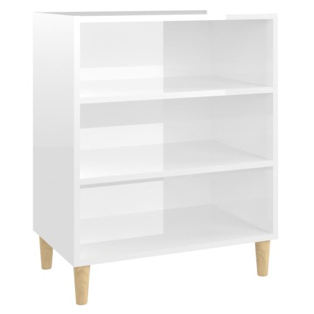 vidaXL Credenza Bianco Lucido 57x35x70 cm in Legno Multistrato