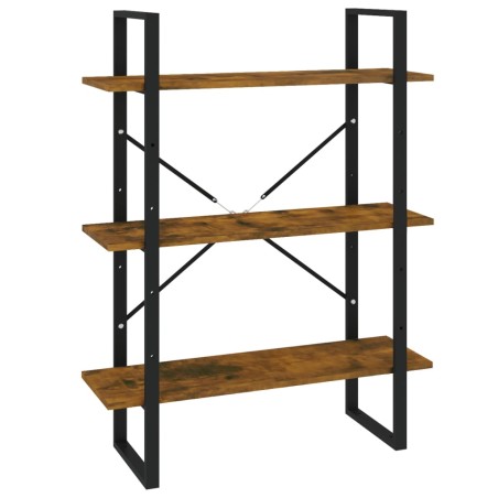 Libreria Rovere Fumo 80x30x105 cm in Legno Multistrato