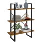 Libreria Rovere Fumo 80x30x105 cm in Legno Multistrato