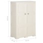 Armadietto in Plastica 79x43x125 cm Effetto Legno Crema Armadietto in Plastica 79x43x125 cm Effetto Legno Crema