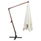 vidaXL Ombrellone Pensile 300x300 cm Palo in Legno Bianco vidaXL Ombrellone Pensile 300x300 cm Palo in Legno Bianco