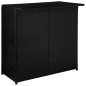 Set da Bistrot 3 pz con Cuscini in Polyrattan Nero Set da Bistrot 3 pz con Cuscini in Polyrattan Nero