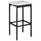 Set da Bistrot 3 pz con Cuscini in Polyrattan Nero Set da Bistrot 3 pz con Cuscini in Polyrattan Nero