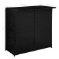 Set da Bistrot 3 pz con Cuscini in Polyrattan Nero Set da Bistrot 3 pz con Cuscini in Polyrattan Nero