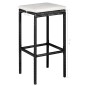 Set da Bistrot 3 pz con Cuscini in Polyrattan Nero Set da Bistrot 3 pz con Cuscini in Polyrattan Nero