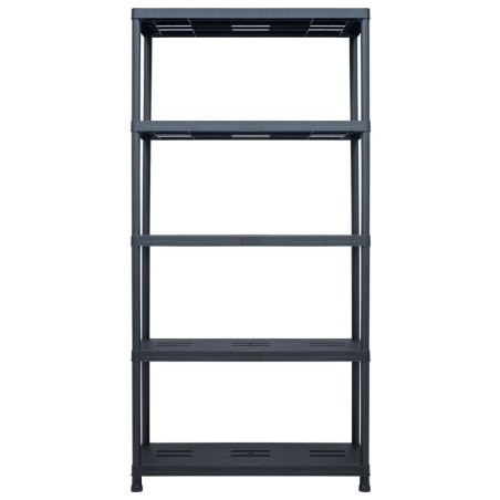 Scaffale Nero 260 kg 90x40x180 cm in Plastica