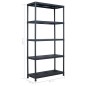 Scaffale Nero 260 kg 90x40x180 cm in Plastica Scaffale Nero 260 kg 90x40x180 cm in Plastica