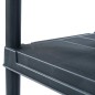 Scaffale Nero 200 kg 80x40x138 cm in Plastica Scaffale Nero 200 kg 80x40x138 cm in Plastica