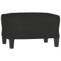 vidaXL Poltrona con Poggiapiedi Nero 60 cm in Tessuto