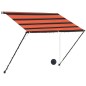 Tenda da Sole Retrattile con LED 200x150 cm Arancione e Marrone Tenda da Sole Retrattile con LED 200x150 cm Arancione e Marrone