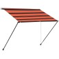 Tenda da Sole Retrattile con LED 200x150 cm Arancione e Marrone Tenda da Sole Retrattile con LED 200x150 cm Arancione e Marrone
