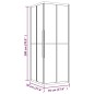 vidaXL Cabina Doccia ESG Semi Smerigliato 70x70x180 cm Nera vidaXL Cabina Doccia ESG Semi Smerigliato 70x70x180 cm Nera