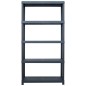 Scaffali 2 pz Nero 250 kg 80x40x180 cm in Plastica Scaffali 2 pz Nero 250 kg 80x40x180 cm in Plastica