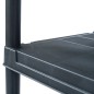 Scaffali 2 pz Nero 250 kg 80x40x180 cm in Plastica Scaffali 2 pz Nero 250 kg 80x40x180 cm in Plastica