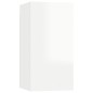 Set di Mobili Porta TV 6 pz Bianco Lucido in Legno Multistrato Set di Mobili Porta TV 6 pz Bianco Lucido in Legno Multistrato