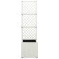 Letto Rialzato Traliccio 1 Vaso 30x30x107cm Polyrattan Bianco Letto Rialzato Traliccio 1 Vaso 30x30x107cm Polyrattan Bianco