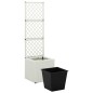 Letto Rialzato Traliccio 1 Vaso 30x30x107cm Polyrattan Bianco Letto Rialzato Traliccio 1 Vaso 30x30x107cm Polyrattan Bianco