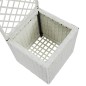 Letto Rialzato Traliccio 1 Vaso 30x30x107cm Polyrattan Bianco Letto Rialzato Traliccio 1 Vaso 30x30x107cm Polyrattan Bianco