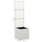 Letto Rialzato Traliccio 1 Vaso 30x30x107cm Polyrattan Bianco Letto Rialzato Traliccio 1 Vaso 30x30x107cm Polyrattan Bianco