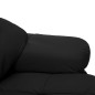 Poltrona Reclinabile Poggiapiedi Nera Similpelle Legno Piegato Poltrona Reclinabile Poggiapiedi Nera Similpelle Legno Piegato