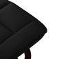 Poltrona Reclinabile Poggiapiedi Nera Similpelle Legno Piegato Poltrona Reclinabile Poggiapiedi Nera Similpelle Legno Piegato