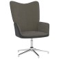 vida XL Poltrona Relax Grigio Scuro in Velluto e PVC vida XL Poltrona Relax Grigio Scuro in Velluto e PVC