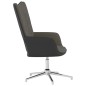 vida XL Poltrona Relax Grigio Scuro in Velluto e PVC vida XL Poltrona Relax Grigio Scuro in Velluto e PVC