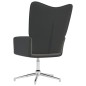 vida XL Poltrona Relax Grigio Scuro in Velluto e PVC vida XL Poltrona Relax Grigio Scuro in Velluto e PVC