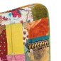 Poltrona con Poggiapiedi Multicolore Patchwork in Tela Poltrona con Poggiapiedi Multicolore Patchwork in Tela