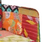 Poltrona con Poggiapiedi Multicolore Patchwork in Tela Poltrona con Poggiapiedi Multicolore Patchwork in Tela