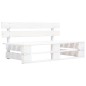 vidaXL Divano Centrale da Giardino Pallet Legno Pino Impregnato Bianco vidaXL Divano Centrale da Giardino Pallet Legno Pino Impregnato Bianco